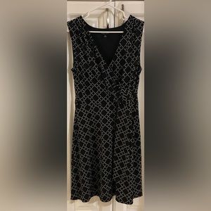 Petite large stretchy wrap dress with tied waist